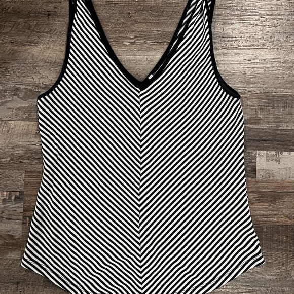 Z Supply Black and White Striped Tank Top - Picture 1 of 6